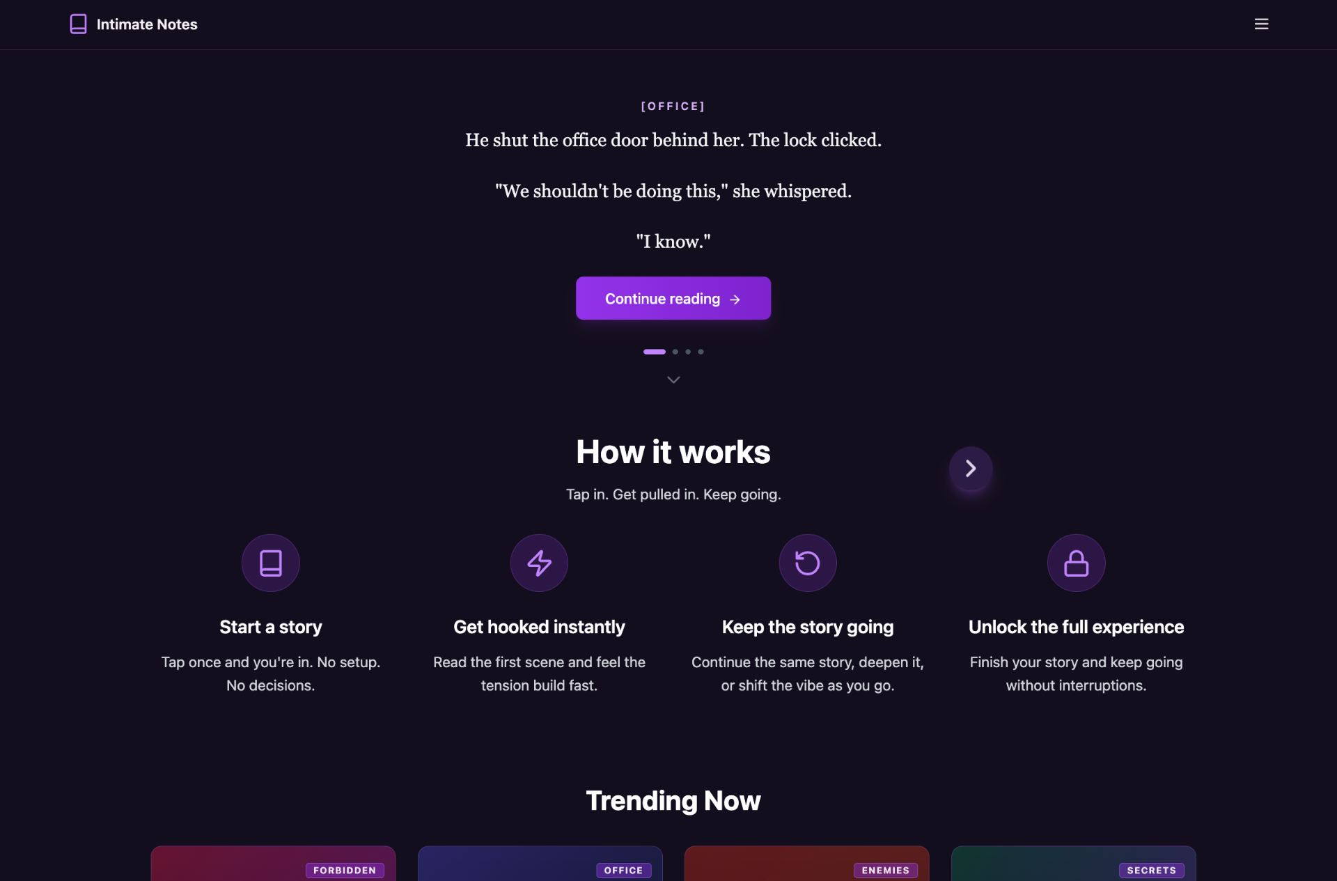 Intimate Notes preview